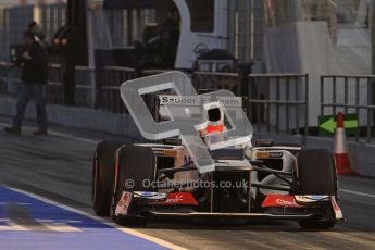 © 2012 Octane Photographic Ltd. Barcelona Winter Test 2 Day 1 - Thursday 1st March 2012. Sauber C31 - Sergio Perez. Digital Ref : 0231lw7d8157