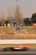 © 2012 Octane Photographic Ltd. Barcelona Winter Test 2 Day 1 - Thursday 24th March 2012. Toro Rosso STR7 - Jean-Eric Vergne being watched by fans. Digital Ref : 0231lw7d9213