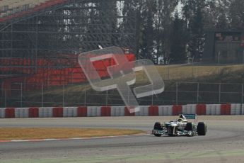 © 2012 Octane Photographic Ltd. Barcelona Winter Test 2 Day 1 - Thursday 1st March 2012. Mercedes W03 - Nico Rosberg. Digital Ref : 0231lw7d9372