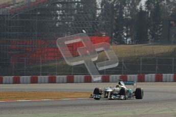 © 2012 Octane Photographic Ltd. Barcelona Winter Test 2 Day 1 - Thursday 1st March 2012. Mercedes W03 - Nico Rosberg. Digital Ref : 0231lw7d9373