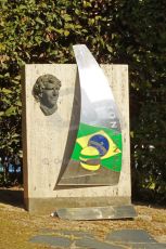 © 2012 Octane Photographic Ltd. Barcelona Winter Test 2 Day 2 - Friday 2nd March 2012. Ayrton Senna tribute at the entrance to the paddock. Digital Ref :