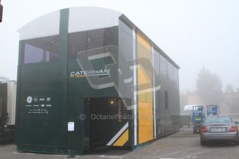 © 2012 Octane Photographic Ltd. Barcelona Winter Test 2 Day 2 - Friday 2nd March 2012. New Caterham mobile base. Digital Ref :