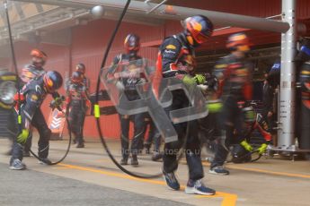 © 2012 Octane Photographic Ltd. Barcelona Winter Test 2 Day 2 - Friday 2nd March 2012. Red Bull practice pit stops. Digital Ref :