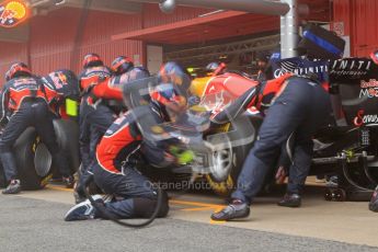 © 2012 Octane Photographic Ltd. Barcelona Winter Test 2 Day 2 - Friday 2nd March 2012. Red Bull practice pit stops. Digital Ref :