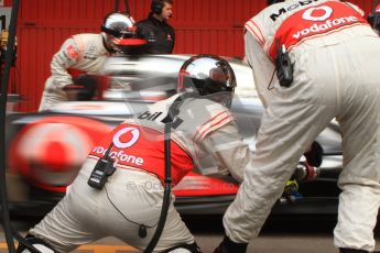 © 2012 Octane Photographic Ltd. Barcelona Winter Test 2 Day 2 - Friday 2nd March 2012. McLaren Practice pit stops. Digital Ref :