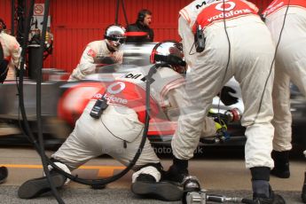 © 2012 Octane Photographic Ltd. Barcelona Winter Test 2 Day 2 - Friday 2nd March 2012. McLaren Practice pit stops. Digital Ref :