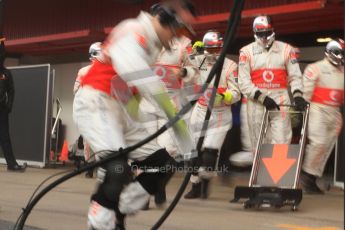 © 2012 Octane Photographic Ltd. Barcelona Winter Test 2 Day 2 - Friday 2nd March 2012. McLaren Practice pit stops. Digital Ref :