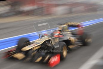 © 2012 Octane Photographic Ltd. Barcelona Winter Test 2 Day 2 - Friday 2nd March 2012. Lotus E20 - Romain Grosjean. Digital Ref :
