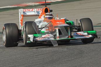 © 2012 Octane Photographic Ltd. Barcelona Winter Test 2 Day 2 - Friday 2nd March 2012. Force India VJM05 - Nico Hulkenberg. Digital Ref :