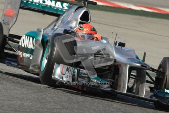 © 2012 Octane Photographic Ltd. Barcelona Winter Test 2 Day 2 - Friday 2nd March 2012. Mercedes W03 - Michael Schumacher. Digital Ref :