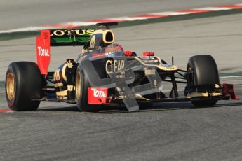 © 2012 Octane Photographic Ltd. Barcelona Winter Test 2 Day 2 - Friday 2nd March 2012. Lotus E20 - Romain Grosjean. Digital Ref :
