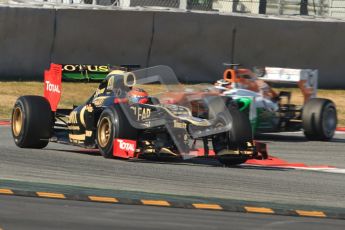 © 2012 Octane Photographic Ltd. Barcelona Winter Test 2 Day 2 - Friday 2nd March 2012. Lotus E20 - Romain Grosjean. Digital Ref :