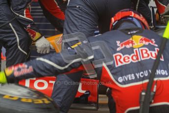 © 2012 Octane Photographic Ltd. Barcelona Winter Test 2 Day 2 - Friday 2nd March 2012. Red Bull practice pit stops. Digital Ref :