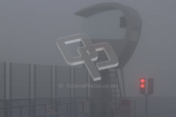 © 2012 Octane Photographic Ltd. Barcelona Winter Test 2 Day 2 - Friday 2nd March 2012. Thick fog in the morning pitlane. Digital Ref :