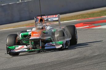 © 2012 Octane Photographic Ltd. Barcelona Winter Test 2 Day 2 - Friday 2nd March 2012. Force India VJM05 - Nico Hulkenberg. Digital Ref :