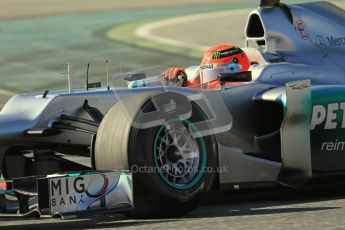 © 2012 Octane Photographic Ltd. Barcelona Winter Test 2 Day 2 - Friday 2nd March 2012. Mercedes W03 - Michael Schumacher. Digital Ref :