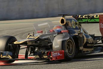 © 2012 Octane Photographic Ltd. Barcelona Winter Test 2 Day 2 - Friday 2nd March 2012. Lotus E20 - Romain Grosjean. Digital Ref :
