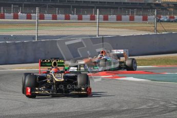 © 2012 Octane Photographic Ltd. Barcelona Winter Test 2 Day 2 - Friday 2nd March 2012. Lotus E20 - Romain Grosjean. Digital Ref :