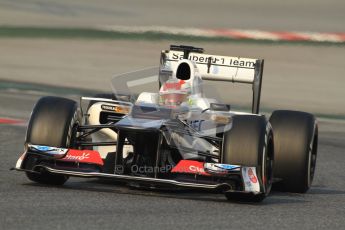 © 2012 Octane Photographic Ltd. Barcelona Winter Test 2 Day 3 - Saturday 3rd March 2012. Sauber C31 - Sergio Perez. Digital Ref : 0233cb7d9266