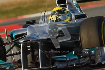 © 2012 Octane Photographic Ltd. Barcelona Winter Test Day 3 - Saturday 3rd March 2012. Mercedes W03 - Nico Rosberg. Digital Ref : 0233cb7d9428
