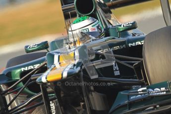 © 2012 Octane Photographic Ltd. Barcelona Winter Test 2 Day 3 - Saturday 3rd March 2012. Caterham CT01 - Heikki Kovalainen. Digital Ref : 0233cb7d9436