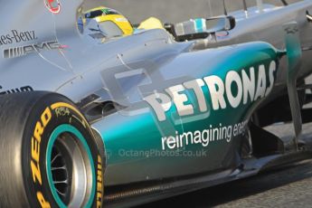 © 2012 Octane Photographic Ltd. Barcelona Winter Test Day 3 - Saturday 3rd March 2012. Mercedes W03 - Nico Rosberg. Digital Ref : 0233cb7d9730