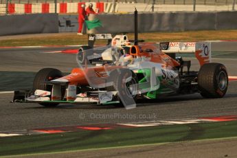 © 2012 Octane Photographic Ltd. Barcelona Winter Test 2 Day 3 - Saturday 3rd March 2012. Force India VJM05 - Paul di Resta. Digital Ref : 0233lw7d2541