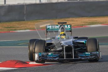 © 2012 Octane Photographic Ltd. Barcelona Winter Test Day 3 - Saturday 3rd March 2012. Mercedes W03 - Nico Rosberg. Digital Ref : 0233lw7d2593