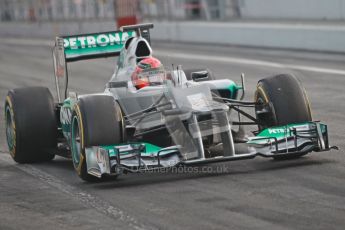 © 2012 Octane Photographic Ltd. Barcelona Winter Test Day 4 - Sunday 4th March 2012. Mercedes W03 - Michael Schumacher. Digital Ref : 0234cb1d2857