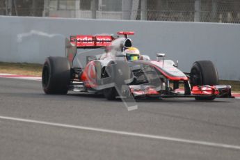 © 2012 Octane Photographic Ltd. Barcelona Winter Test 2 Day 4 - Sunday 4th March 2012. McLaren MP4/27 - Lewis Hamilton. Digital Ref : 0234cb1d3005