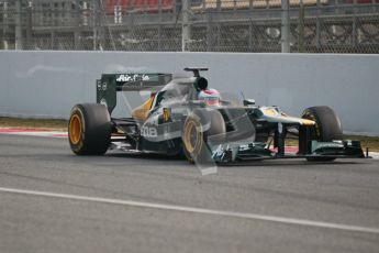 © 2012 Octane Photographic Ltd. Barcelona Winter Test 2 Day 4 - Sunday 4th March 2012. Caterham CT01 - Vitaly Petrov. Digital Ref : 0234cb1d3031