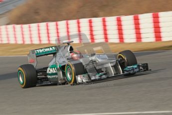 © 2012 Octane Photographic Ltd. Barcelona Winter Test Day 4 - Sunday 4th March 2012. Mercedes W03 - Michael Schumacher. Digital Ref : 0234cb1d3126