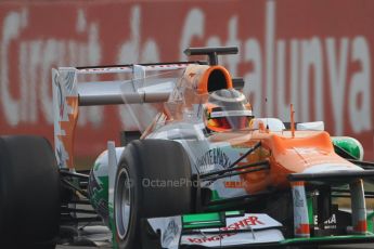 © 2012 Octane Photographic Ltd. Barcelona Winter Test 2 Day 4 - Sunday 4th March 2012. Force India VJM05 - Nico Hulkenberg. Digital Ref : 0234cb7d0023