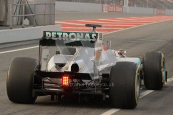 © 2012 Octane Photographic Ltd. Barcelona Winter Test Day 4 - Sunday 4th March 2012. Mercedes W03 - Michael Schumacher. Digital Ref : 0234lw7d3909