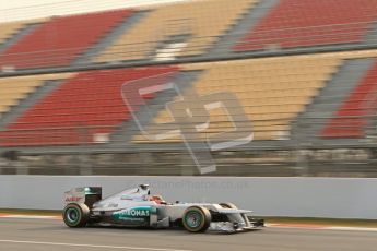 © 2012 Octane Photographic Ltd. Barcelona Winter Test Day 4 - Sunday 4th March 2012. Mercedes W03 - Michael Schumacher. Digital Ref : 0234lw7d4681