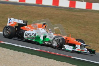 © 2012 Octane Photographic Ltd. Barcelona Winter Test 2 Day 4 - Sunday 4th March 2012. Force India VJM05 - Nico Hulkenberg. Digital Ref : 0234lw7d4818