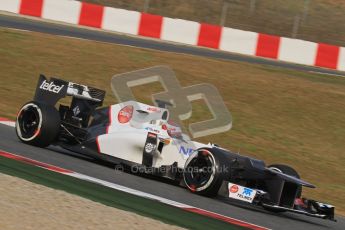 © 2012 Octane Photographic Ltd. Barcelona Winter Test 2 Day 4 - Sunday 4th March 2012. Sauber C31 - Kamui Kobayashi. Digital Ref : 0234lw7d4823