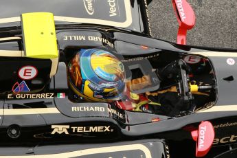 © Octane Photographic Ltd. GP2 Winter testing Barcelona Day 1, Tuesday 6th March 2012. Lotus GP, Esteban Gutierrez. Digital Ref :