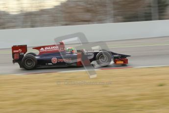 © Octane Photographic Ltd. GP2 Winter testing Barcelona Day 1, Tuesday 6th March 2012. Venezuela GP Lazarus, Fabrizio Crestani. Digital Ref :