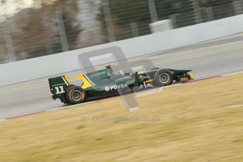 © Octane Photographic Ltd. GP2 Winter testing Barcelona Day 1, Tuesday 6th March 2012. Caterham Racing, Rodolfo Gonzales. Digital Ref : 0235cb1d3600