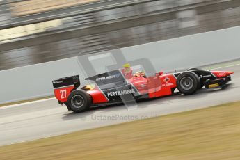 © Octane Photographic Ltd. GP2 Winter testing Barcelona Day 1, Tuesday 6th March 2012. Marussia Carlin, Rio Haryanto. Digital Ref : 0235cb1d3613