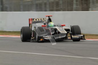 © Octane Photographic Ltd. GP2 Winter testing Barcelona Day 1, Tuesday 6th March 2012. Lotus GP, James Calado, Racing Steps. Digital Ref : 0235cb7d0195