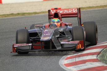 © Octane Photographic Ltd. GP2 Winter testing Barcelona Day 1, Tuesday 6th March 2012. Venezuela GP Lazarus, Fabrizio Crestani. Digital Ref : 0235cb7d0317