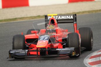 © Octane Photographic Ltd. GP2 Winter testing Barcelona Day 1, Tuesday 6th March 2012. Marussia Carlin, Rio Haryanto. Digital Ref : 0235cb7d0395