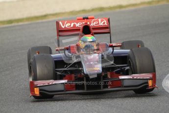 © Octane Photographic Ltd. GP2 Winter testing Barcelona Day 1, Tuesday 6th March 2012. Venezuela GP Lazarus, Fabrizio Crestani. Digital Ref : 0235cb7d0438