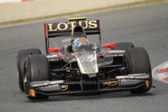 © Octane Photographic Ltd. GP2 Winter testing Barcelona Day 1, Tuesday 6th March 2012. Lotus GP, Esteban Gutierrez. Digital Ref : 0235cb7d0520