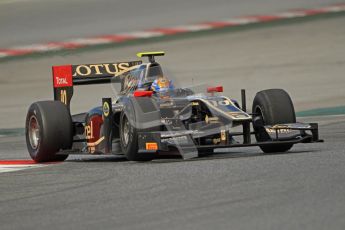 © Octane Photographic Ltd. GP2 Winter testing Barcelona Day 1, Tuesday 6th March 2012. Lotus GP, Esteban Gutierrez. Digital Ref : 0235cb7d0578