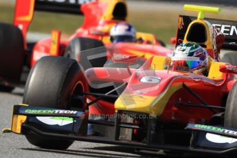 © Octane Photographic Ltd. GP2 Winter testing Barcelona Day 1, Tuesday 6th March 2012. Racing Engineering, Nathanael Berthon and Fabio Leimer. Digital Ref : 0235cb7d1447