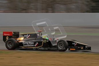 © Octane Photographic Ltd. GP2 Winter testing Barcelona Day 1, Tuesday 6th March 2012. Lotus GP, James Calado, Racing Steps. Digital Ref : 0235lw7d5646