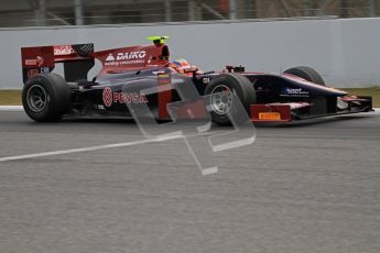 © Octane Photographic Ltd. GP2 Winter testing Barcelona Day 1, Tuesday 6th March 2012. Venezuela GP Lazarus, Giancarlo Senerelli. Digital Ref : 0235lw7d5818